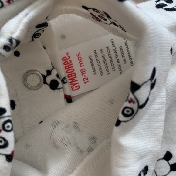 Gymboree Holiday Panda Bodysuit 12 18 months NWOT - Picture 3 of 4